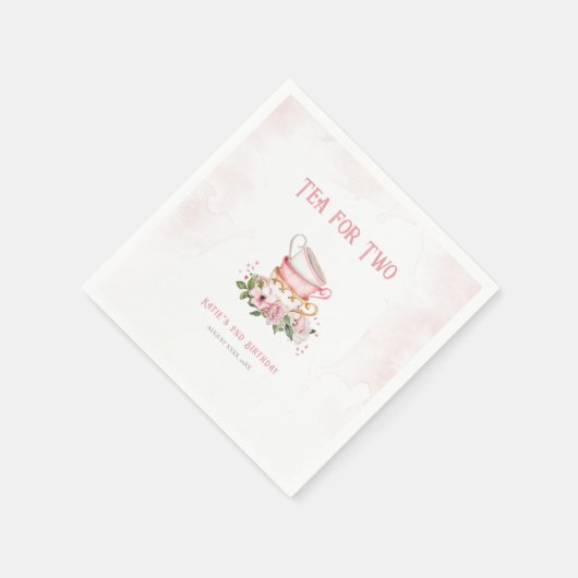 Tee für zwei Teacups Serviette (Ecke)