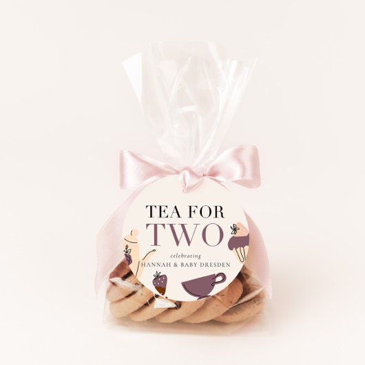 Tee für zwei | Tee-Party-Babydusche Geschenkanhänger