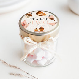 Tee für zwei | Tee-Party-Babydusche Runder Aufkleber