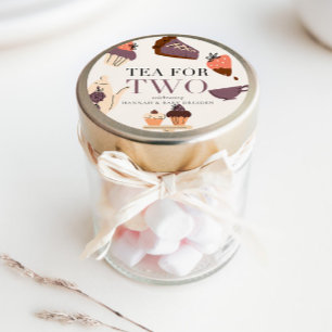 Tee für zwei   Tee-Party-Babydusche Runder Aufkleber