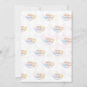 Tee für zwei, Tee zum Geburtstag Einladung (Rückseite)