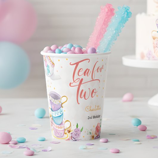 Tee für zwei, Tee zum Geburtstag Pappbecher