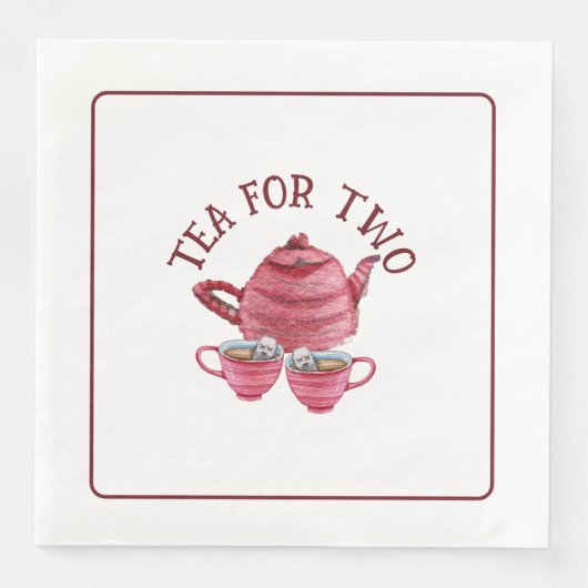 Tee für zwei Teetasse Tee Serviette (Vorderseite)