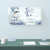 Tee für zwei, zweiter Geburtstag für Kinder Banner (Messe)