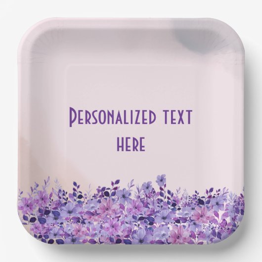 Tee für zwei Zwillinge Blumenspülung Pappteller (Vorderseite)