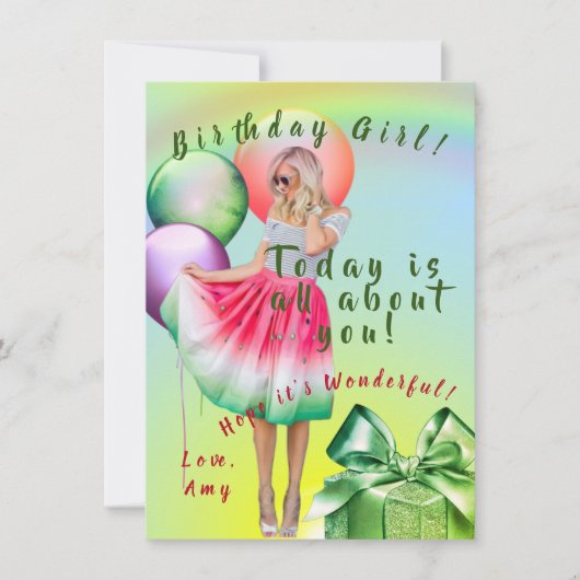 Tee-Geburtstagskarte (Vorderseite)