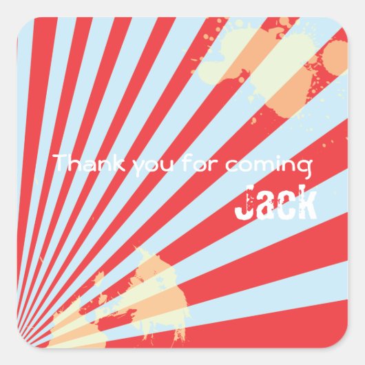 Tee Geburtstagsparty Gunst Sticker (Vorderseite)