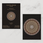 Tee gefärbte Mandala • Vertikale Visitenkarte (Vorne/Hinten)