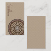 Tee-gefärbtes Mandala • Vertikale Visitenkarte (Vorne/Hinten)