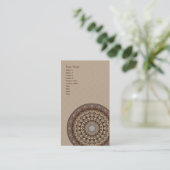 Tee-gefärbtes Mandala • Vertikale Visitenkarte (Stehend Vorderseite)