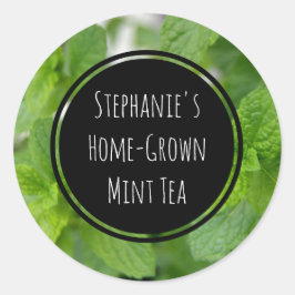 Tee/Gewürz/Kräuterflasche Jar Garden Label Runder Aufkleber