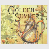 Tee Golden Summer Ephemera Entdeckungsreise Pap Geschenkpapier (Flach)
