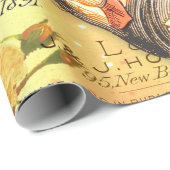 Tee Golden Summer Ephemera Entdeckungsreise Pap Geschenkpapier (Rolleneckpunkt)