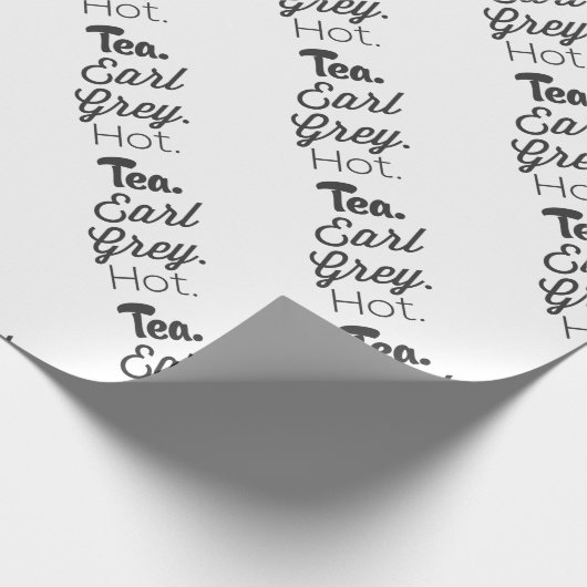 Tee - Graf-graues heißes Geschenkpapier (Ecke)