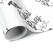 Tee - Graf-graues heißes Geschenkpapier (Rolleneckpunkt)