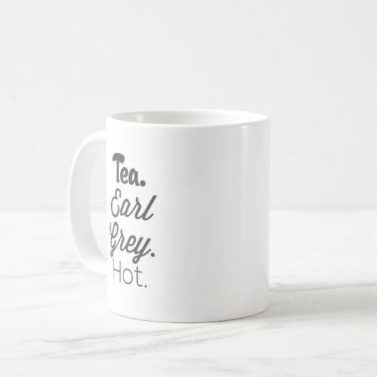 Tee - Graf-graues heißes Kaffeetasse (Vorderseite Links)