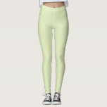 Tee Green Solid Blank Color Leggings<br><div class="desc">Tee grüne Vollblanke Farbe ist ein helles Grün mit Erde zu. Farbenfrohe Farbe,  die es für viele Designs und solide Farben geeignet macht. Fröhliche Farbe mit fröhlicher Inspiration und Freude. Hex# E1EDBD</div>