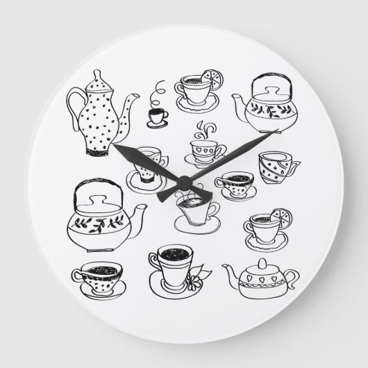 Tee Große Wanduhr (Vorderseite)