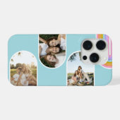 Tee Grün Süße Moderne 3-Foto-Layout individuell iPhone Hülle (Rückseite (Horizontal))