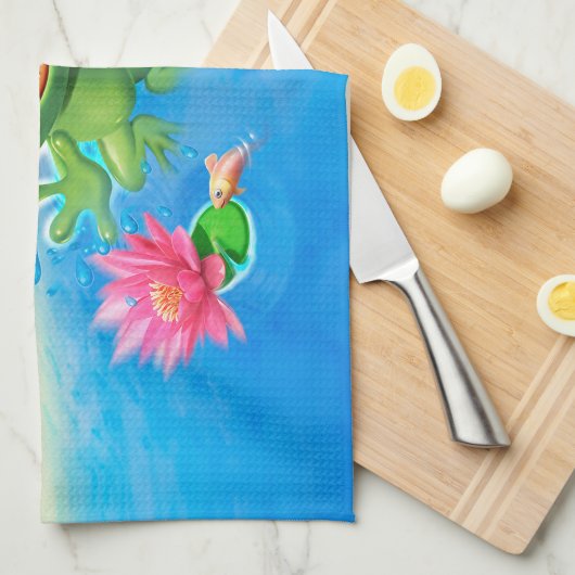 Tee Handtuch Leap Frog Design. (Viertel Falte)