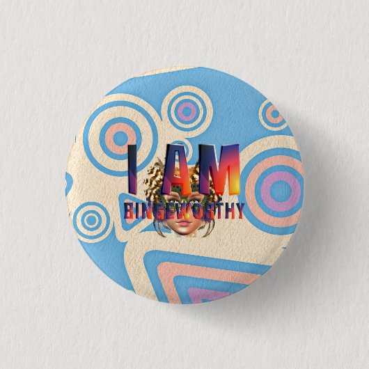 TEE Ich bin binge-würdig Button (Vorderseite)