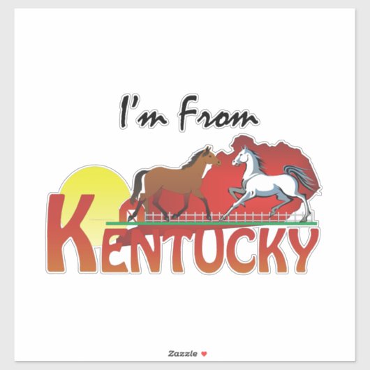 TEE Ich komme aus Kentucky Aufkleber (Blatt)