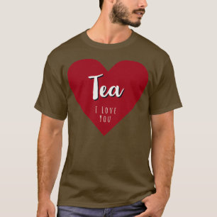 Tee, ich liebe dich Retro Tiefrotes Herz T-Shirt