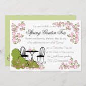 Tee im Garten Einladung (Vorne/Hinten)