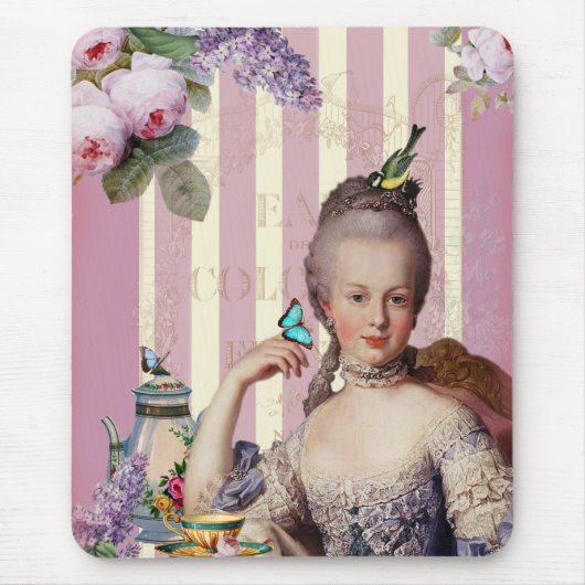 Tee im Petit Trianon – rosa Mousepad (Vorne)