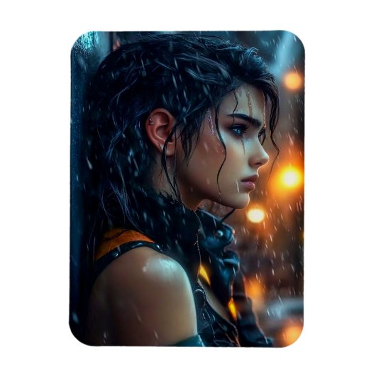 Tee im Regen Magnet (Vertikal)