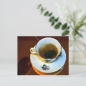 Tee in China Teacup für Tea Lover Fotografie Postkarte (Stehend Vorderseite)