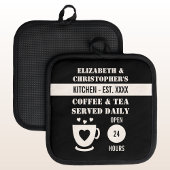 Tee in der Küche serviert Namen Best Year Black Topflappen