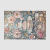 TEE IN DER ROSE GARTEN DECOUPAGE TISSUPAPIER SEIDENPAPIER (Vorderseite)