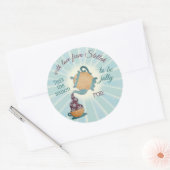 Tee in der Saison, die Teekanne Weihnachten von Runder Aufkleber (Umschlag)