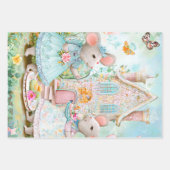 Tee in Gartenillustrierung Geschenkpapier Set (Vorderseite 2)