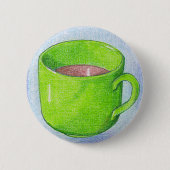 Tee in grüner Taste Button (Vorderseite)