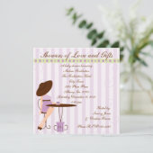 Tee in Lila Einladung (Stehend Vorderseite)