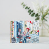 Tee in Paris - Postkarten (Stehend Vorderseite)