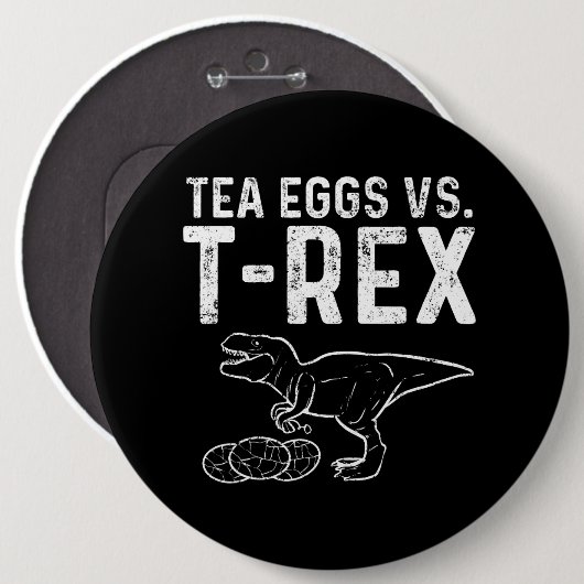 Tee Infuser gegen T Rex Dinosaur Dino Eggs Button (Vorne & Hinten)