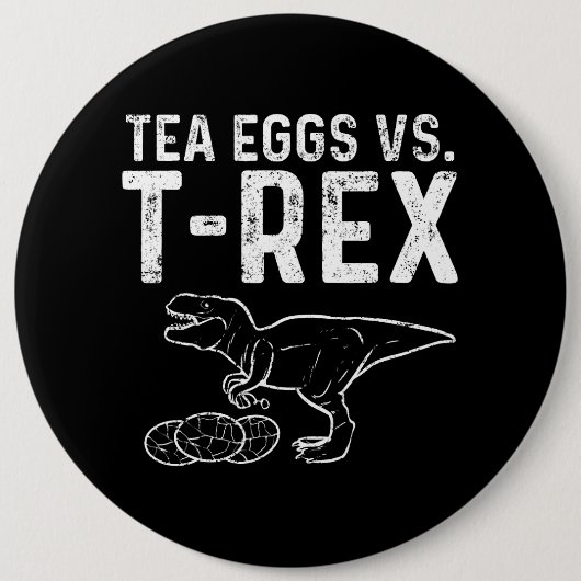 Tee Infuser gegen T Rex Dinosaur Dino Eggs Button (Vorderseite)