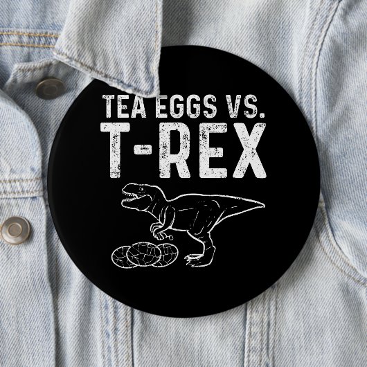 Tee Infuser gegen T Rex Dinosaur Dino Eggs Button (Beispiel)