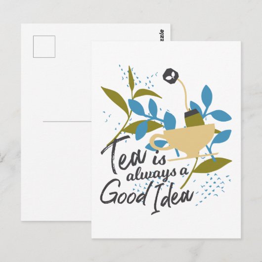 Tee ist immer gut postkarte (Vorne/Hinten)