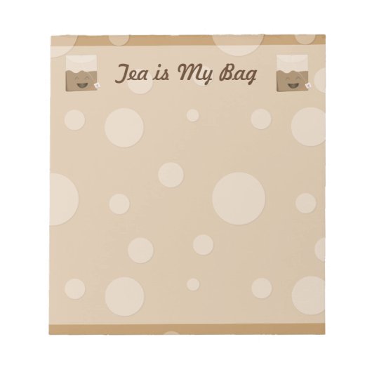 Tee ist meine Tasche Notizblock (Vorderseite)