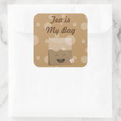 Tee ist meine Tasche Quadratischer Aufkleber (Tasche)