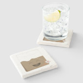 Tee ist meine Tasche Steinuntersetzer (Seitenansicht)