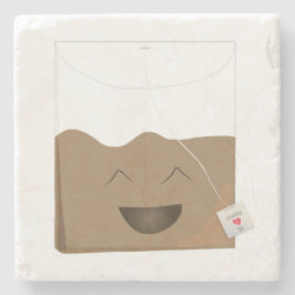 Tee ist meine Tasche Steinuntersetzer