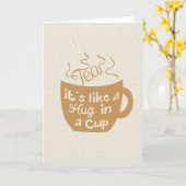 Tee ist wie eine Umarmung in einer Pokerkarte Karte (Gelbe Blume)