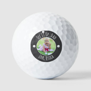 Tee It Up Dad Benutzerdefiniertes Foto Golfball