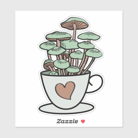 Tee/Kaffee-Cup-Aufkleber für Pilze Aufkleber (Blatt)