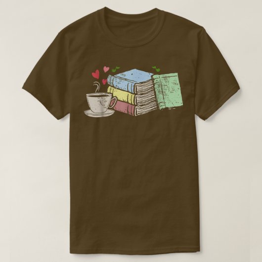 Tee-Kaffee-Cup und Nerd-Lover-Leser Funny T-Shirt (Design vorne)